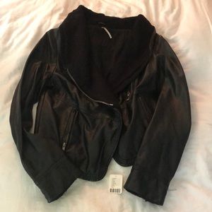 Free people “leather” jacket